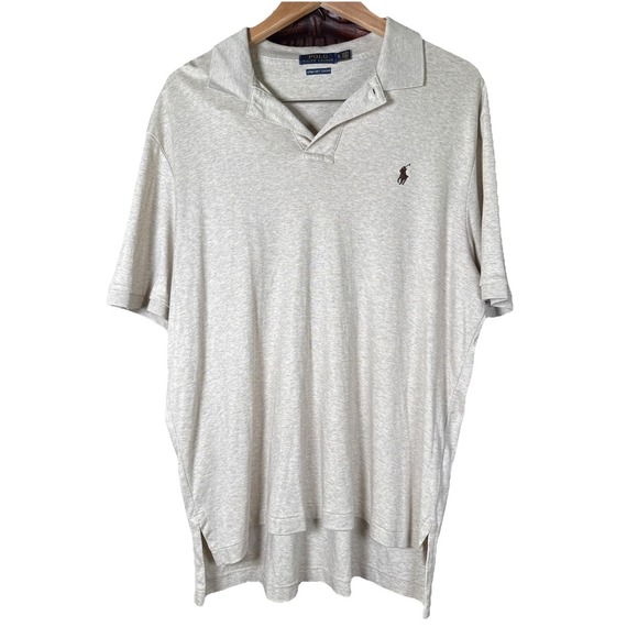 Polo Ralph Lauren Mens classic polo heather cream size XL Pima Soft Touch - Picture 1 of 5